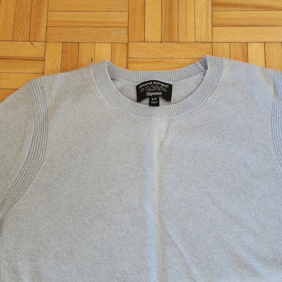 BANANA REPUBLIC Women Baby Blue Italian Wool Sweater - Picture 2 of 3